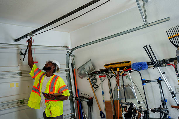Professional Garage Door Panel Replacement technician working in St. Michael, MN